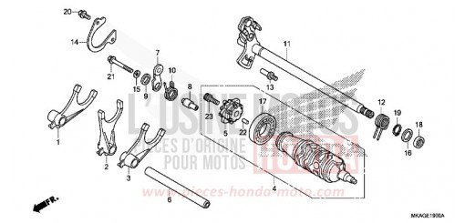 GEARSHIFT DRUM (NC750S/SA) NC750SAJ de 2018